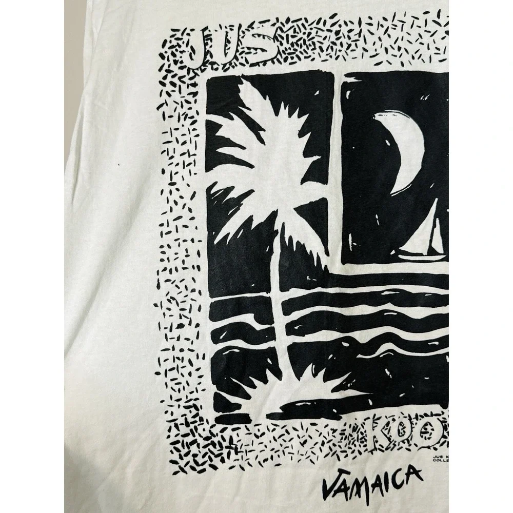 Vintage 90s Jamaica Tourist T Shirt Single Stitch USA Palm Beach L